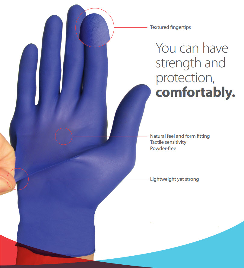 Flexal Feel Nitrile Powder Free Exam Gloves